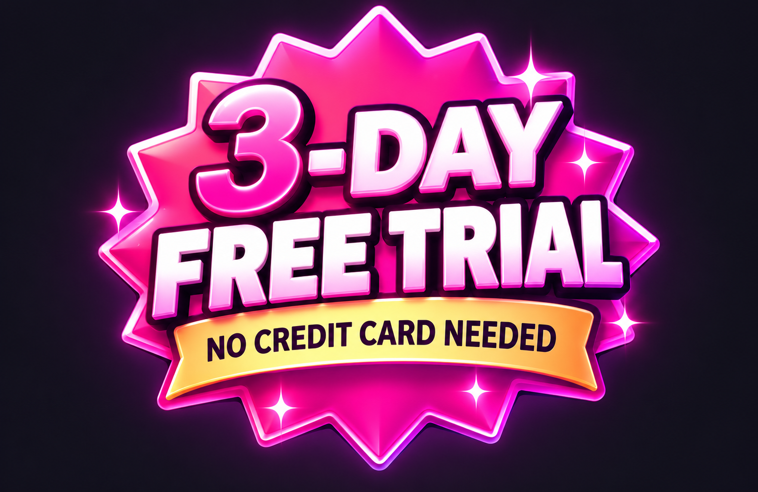 3-day free trial — no credit card needed
